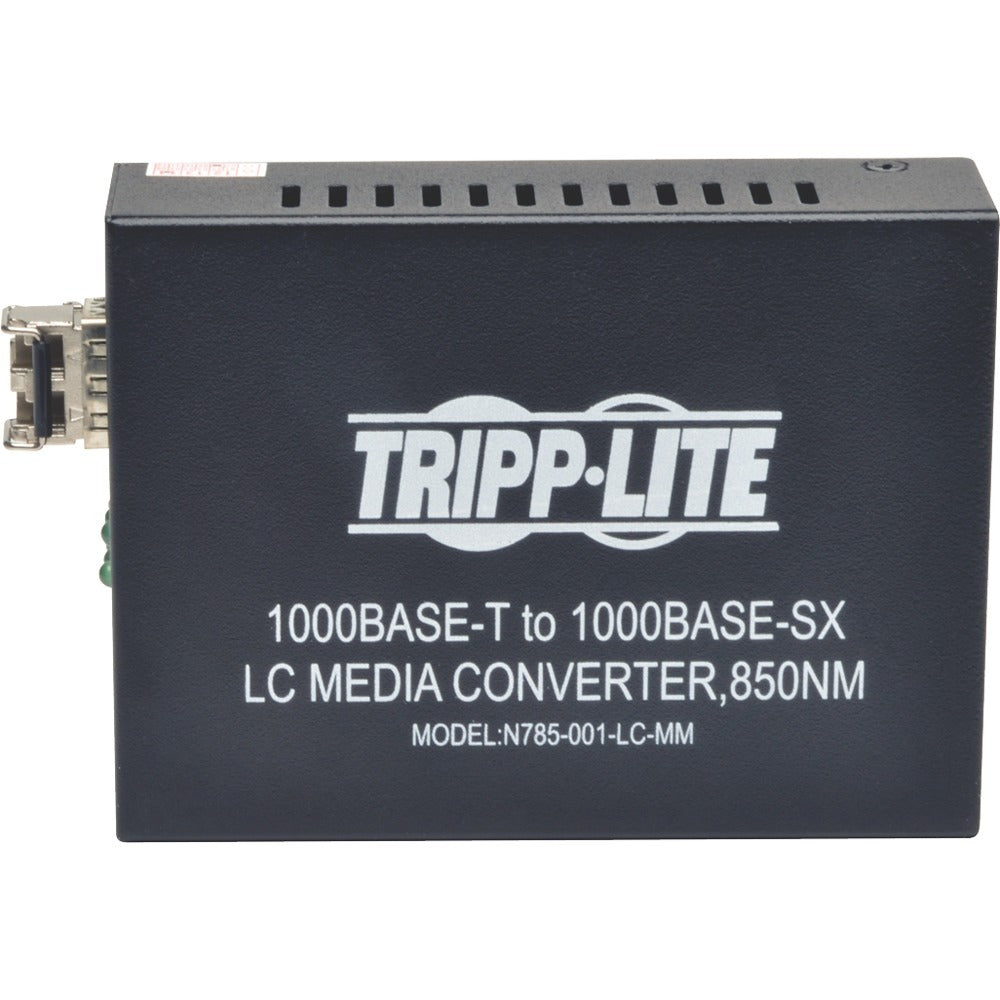 Tripp Lite LC Multimode Fiber Media Converter Gigabit RJ45 10/100/1000 550M 850nm - 1 x Network (RJ-45) - 10/100/1000Base-T, 1000Base-SX - Desktop - N785-001-LC-MM - eCommerce Business Prime