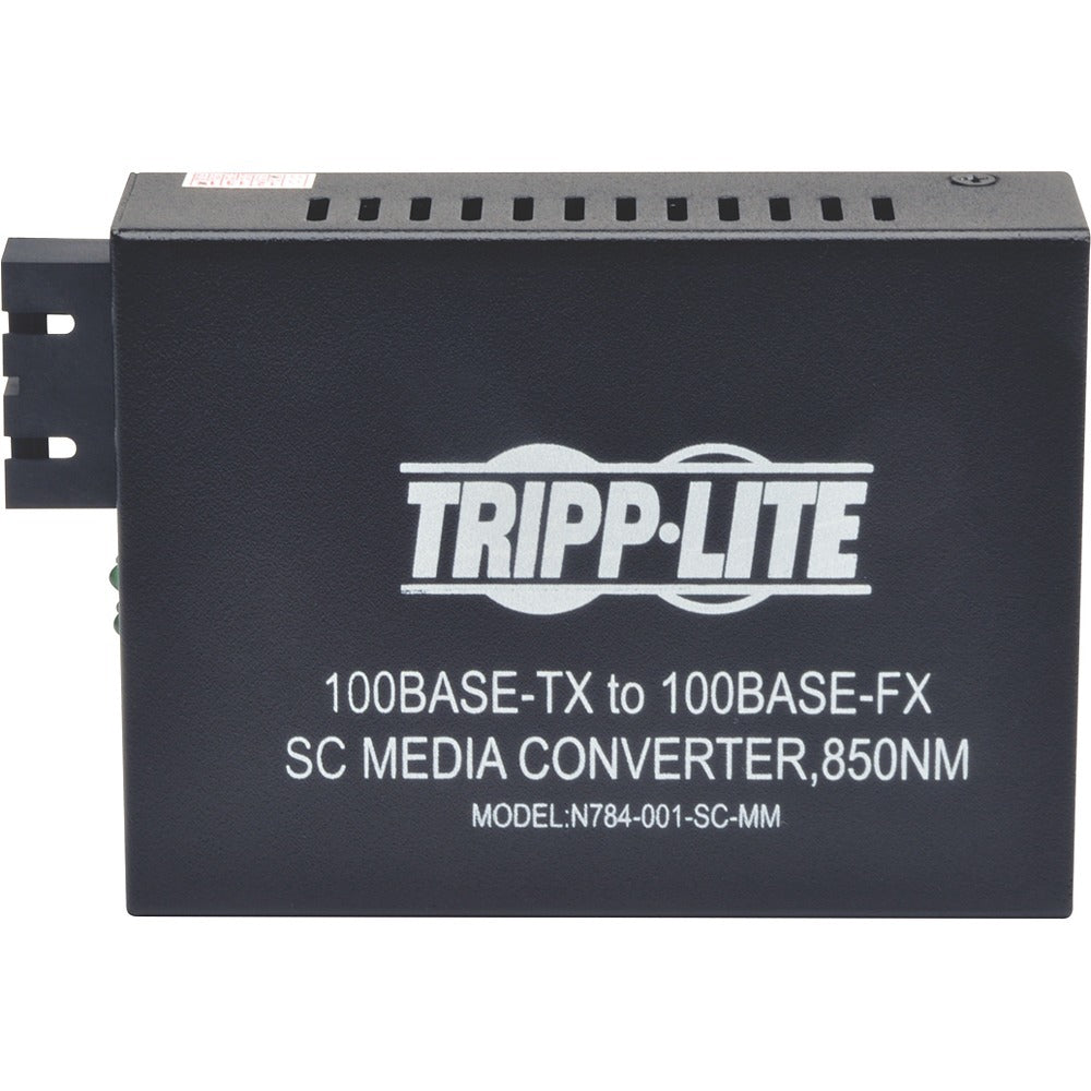 Tripp Lite 10/100 UTP to Multimode Fiber Media Converter RJ45 / SC 550M 850nm - 1 x Network (RJ-45) - 10/100Base-TX, 100Base-FX - Desktop - N784-001-SC-MM - eCommerce Business Prime