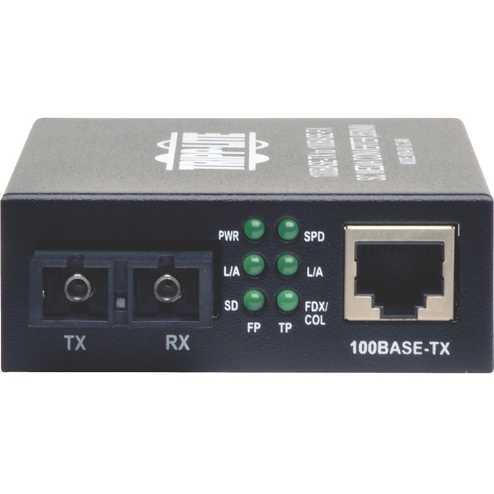 Tripp Lite 10/100 UTP to Multimode Fiber Media Converter RJ45 / SC 550M 850nm - 1 x Network (RJ-45) - 10/100Base-TX, 100Base-FX - Desktop - N784-001-SC-MM - eCommerce Business Prime