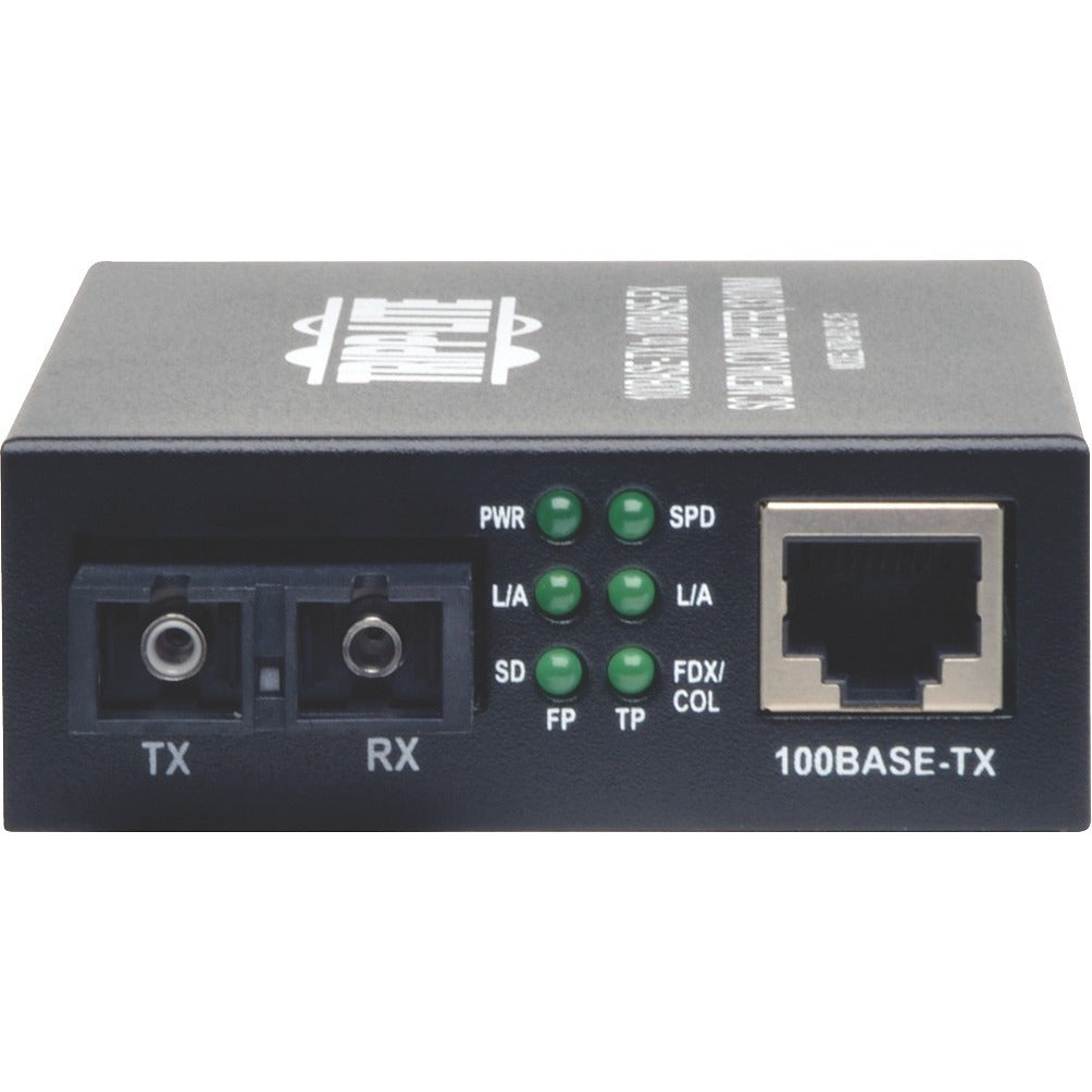 Tripp Lite 10/100 UTP to Singlemode Fiber Media Converter RJ45 / SC 15km 1310nm - 1 x Network (RJ-45) - 10/100Base-TX, 1000Base-FX - Desktop - N784-001-SC-15 - eCommerce Business Prime