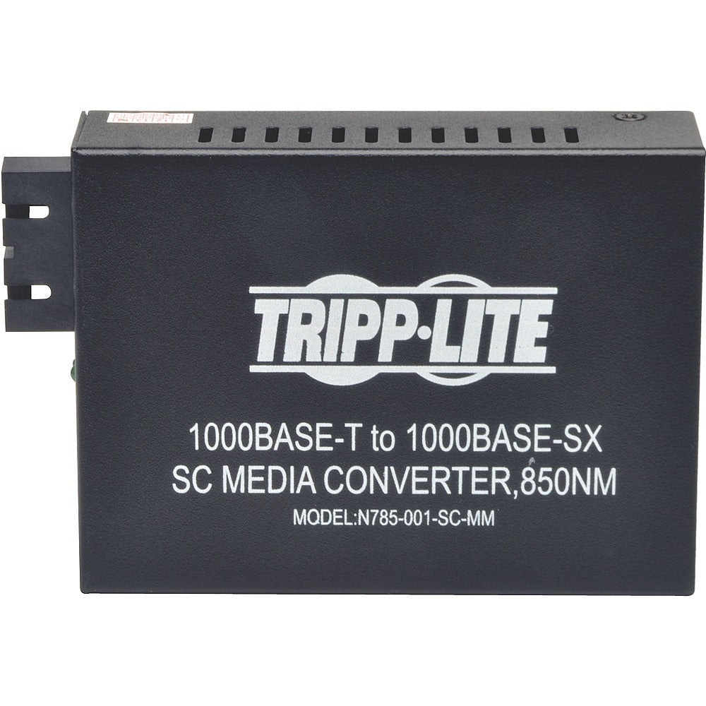 Tripp Lite SC Multimode Fiber Media Converter Gigabit 10/100/1000 RJ45 550M 850nm - 1 x Network (RJ-45) - 10/100/1000Base-T, 1000Base-SX - Desktop - N785-001-SC-MM - eCommerce Business Prime