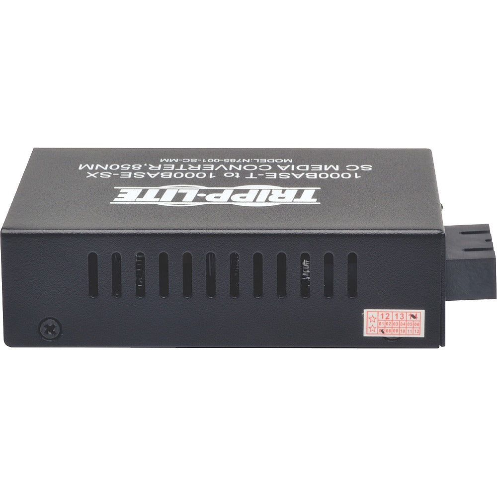 Tripp Lite SC Multimode Fiber Media Converter Gigabit 10/100/1000 RJ45 550M 850nm - 1 x Network (RJ-45) - 10/100/1000Base-T, 1000Base-SX - Desktop - N785-001-SC-MM - eCommerce Business Prime
