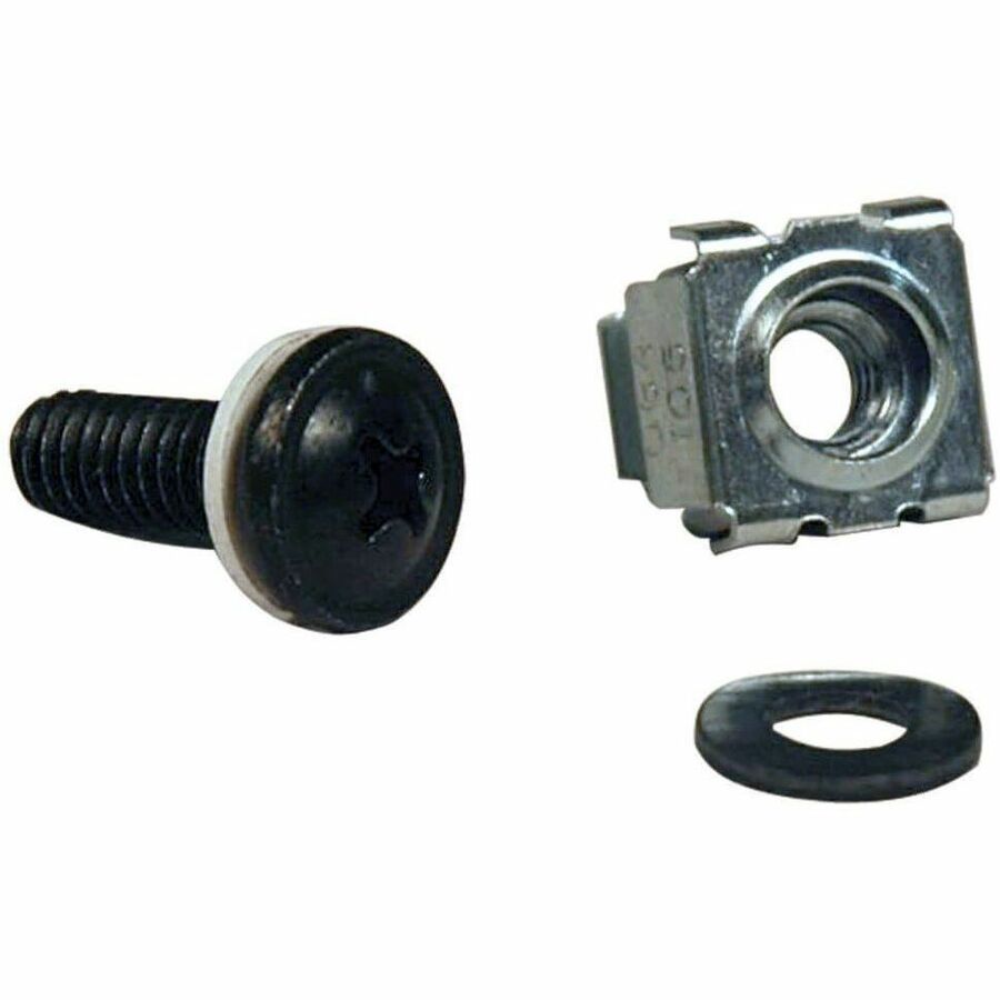 Tripp Lite 50PC Rack Enclosure Square Hole Hardware M5 Screws & Washers - Cage Nut, Pan Head Screw, Cup Washer - 50 - SRCAGENUT5MM - eCommerce Business Prime