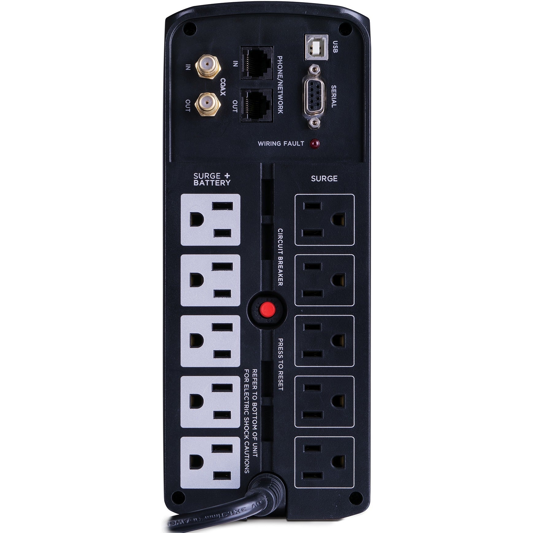 CyberPower BRG1000AVRLCD Intelligent LCD UPS Systems - 1000VA/600W, 120 VAC, NEMA 5-15P, Mini-Tower, 10 Outlets, LCD, PowerPanel&reg; Personal, $350000 CEG, 5YR Warranty - BRG1000AVRLCD - eCommerce Business Prime