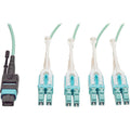 Tripp Lite 2M Fiber Optic Fan-out Cable Push / Pull Tab MTP/MPO to 8 x LC 40Gbase OM3 Plenum Aqua 6ft 6' 2 Meter - 6.60 ft Fiber Optic Network Cable for Network Device - First End: MTP Network - Secon...  - N844-02M-8LC-PT - eCommerce Business Prime