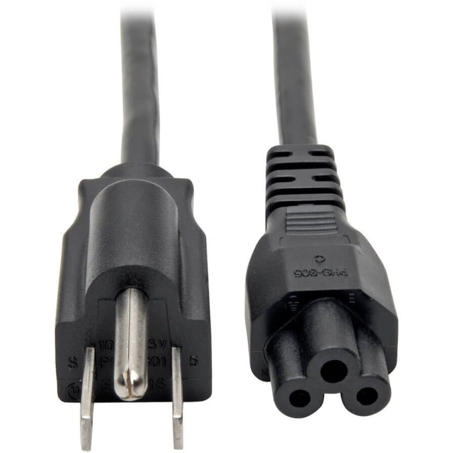 Tripp Lite Laptop/Notebook Power Extension Cord 10A 1-15P to C5 3' 3ft - For Notebook - 18 Gauge - 125 V AC10 A - Black - 3 ft Cord Length - P013-003 - eCommerce Business Prime