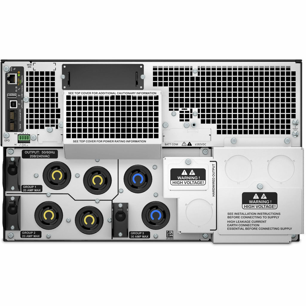 APC by Schneider Electric Smart-UPS SRT 8000VA RM 208V - 6U Rack-mountable - 1.50 Hour Recharge - 5 Minute Stand-by - 208 V AC Input - 208 V AC Output - 1 x Hard Wire 3-wire (2PH + G), 4 x NEMA L6-20R...  - SRT8KRMXLT - eCommerce Business Prime