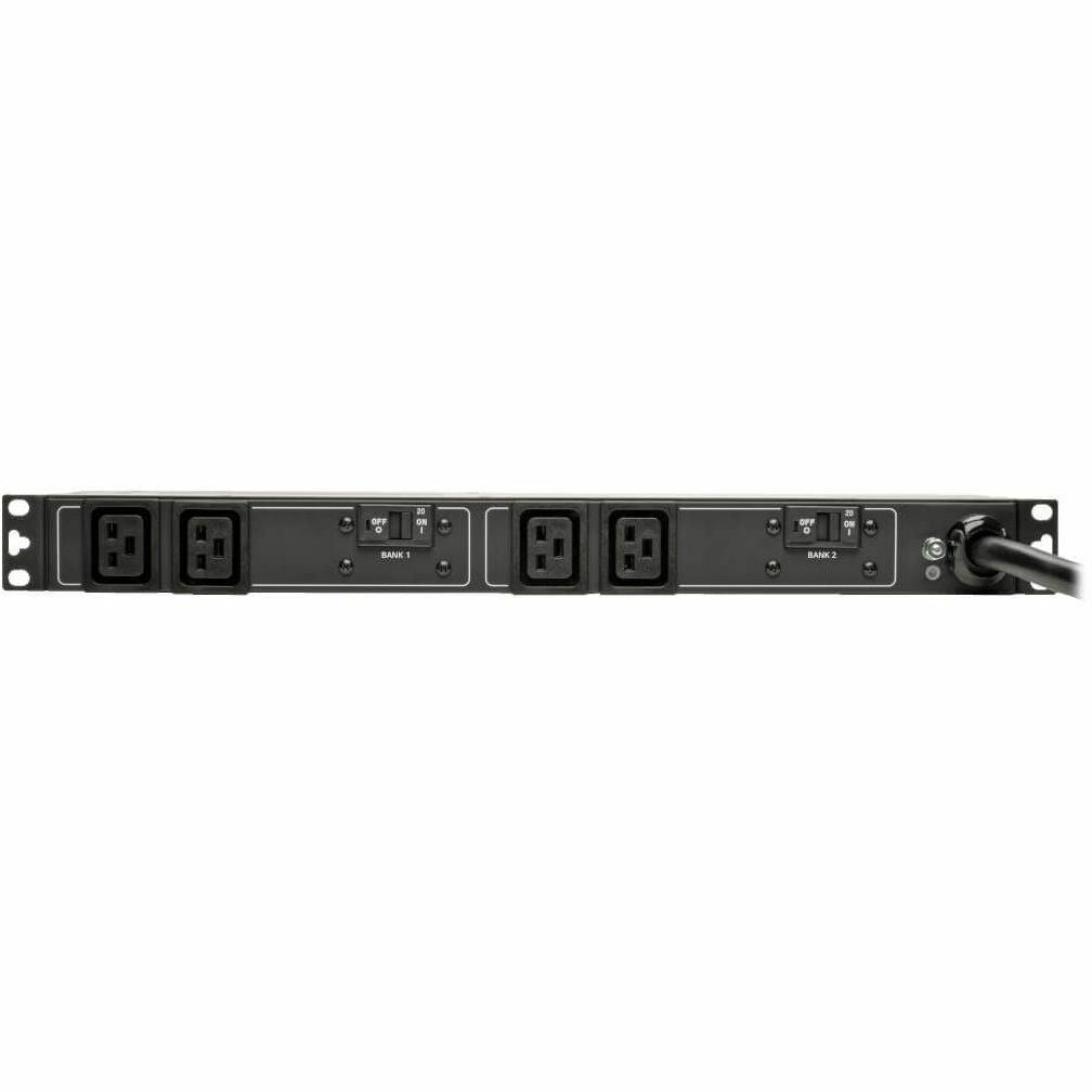 Tripp Lite PDU Basic 208V / 240V 5/5.8kW 30A C19 4 Outlet L6-30P Horizontal 1URM - NEMA L6-30P - 4 x IEC 60320 C19 - 230 V AC - 5.80 kVA - 1U Horizontal Rackmount, Wall Mountable, Under-counter - PDUH30HV19 - eCommerce Business Prime