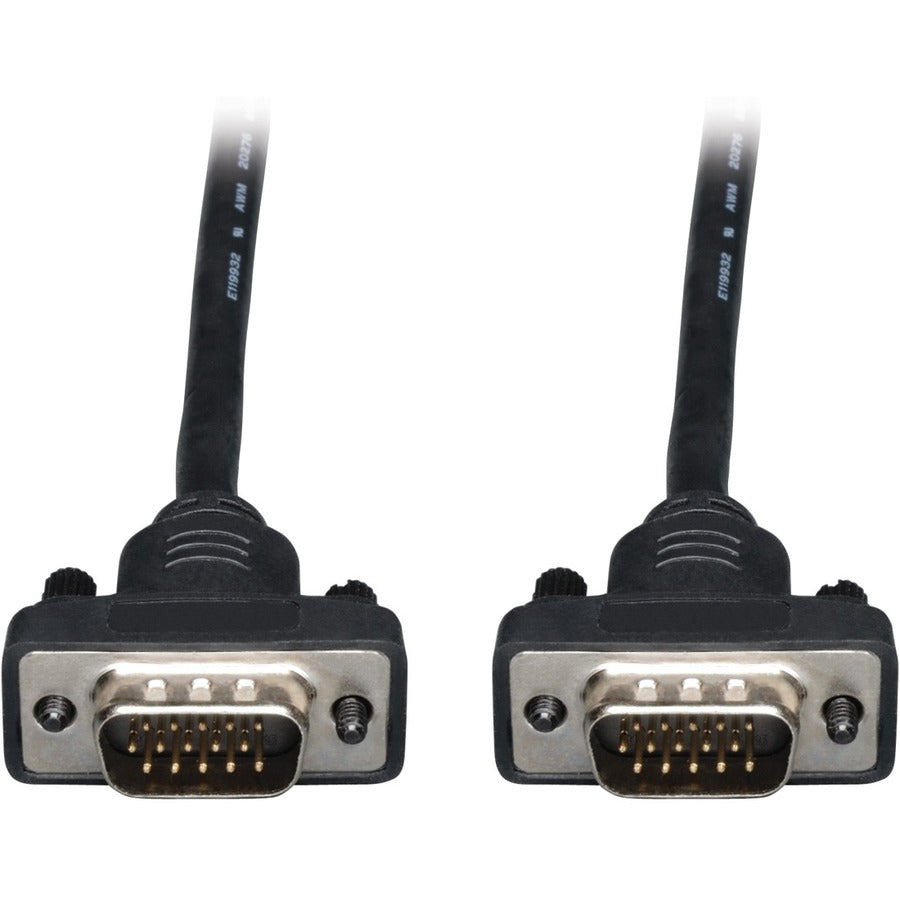Tripp Lite 25ft Low Profile VGA Coax Monitor Cable High Resolution HD15 M/M - Coaxial for Video Device, Monitor - 25 ft - 1 x HD-15 Male VGA - 1 x HD-15 Male VGA - Nickel Plated, Gold-plated Contacts ...  - P502-025-SM - eCommerce Business Prime