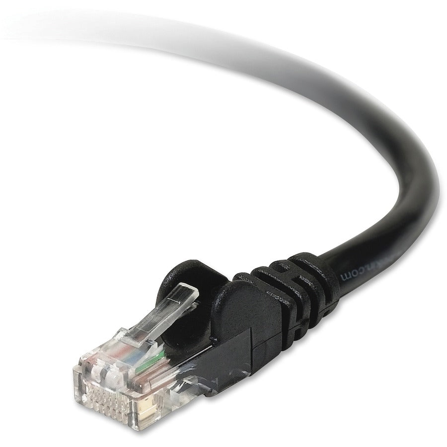 Belkin Cat5e Patch Cable - 100 ft Category 5e Network Cable - First End: 1 x RJ-45 - Male - Second End: 1 x RJ-45 - Male - Patch Cable - Black - 1 Each - A3L791-100-BK-S - eCommerce Business Prime