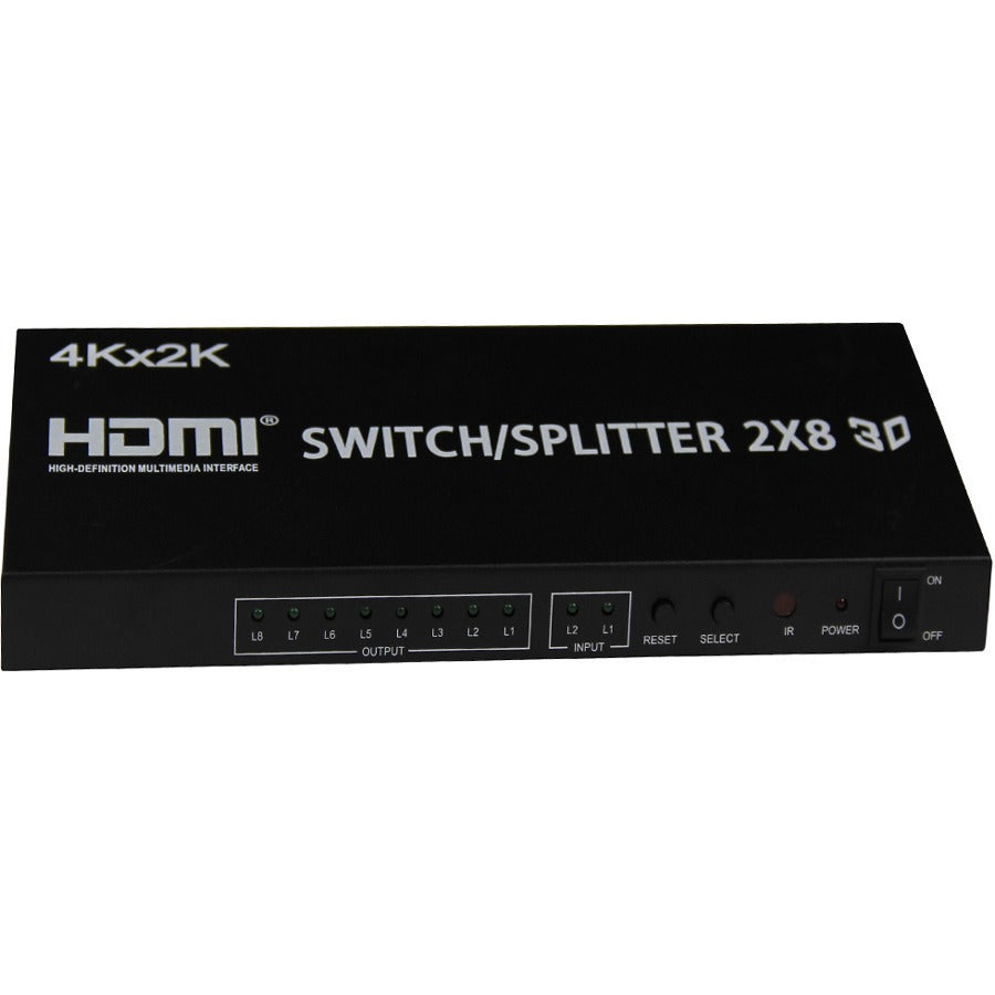 4XEM 2x8 Port HDMI video switcher/splitter - 4XEM 2x8 Port high speed HDMI video switcher/splitter fully supporting 1080p, 3D for Blu-Ray, gaming consoles and all other HDMI compatible devices - 4XHDMI2X84K - eCommerce Business Prime