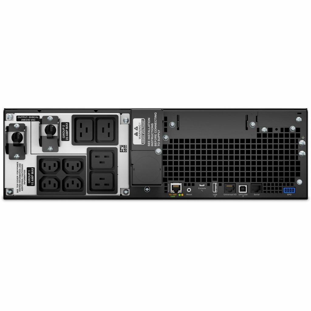 APC by Schneider Electric Smart-UPS SRT 5000VA RM 208V IEC - 3U Rack-mountable - 1.50 Hour Recharge - 4 Minute Stand-by - 208 V AC Input - 208 V AC Output - 4 x IEC 60320 C19, 4 x IEC 60320 C13 - SRT5KRMXLT-IEC - eCommerce Business Prime