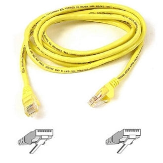 Belkin Cat5e Patch Cable - RJ-45 Male - RJ-45 Male - 6ft - Yellow - A3L791-06-YLW-S - eCommerce Business Prime