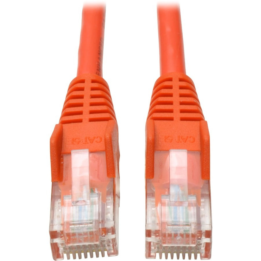 Tripp Lite 3ft Cat5e Cat5 Orange Snagless Molded Patch Cable RJ45 M/M 3' - 3 ft Category 5e Network Cable for Network Device - First End: 1 x RJ-45 Network - Male - Second End: 1 x RJ-45 Network - Mal...  - N001-003-OR - eCommerce Business Prime