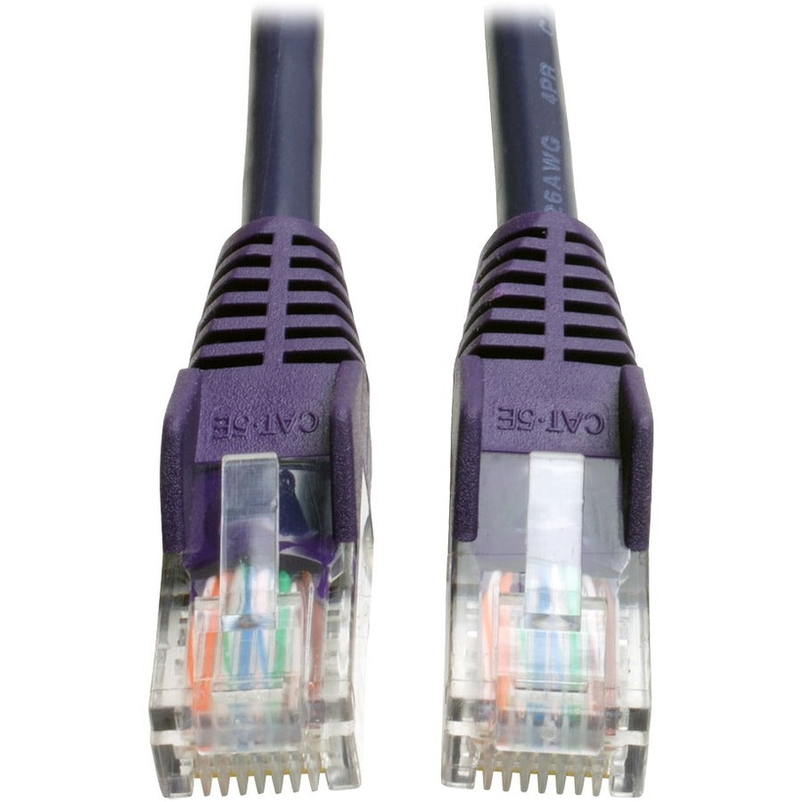 Tripp Lite 10ft Cat5e Cat5 Snagless Molded Patch Cable RJ45 M/M Purple 10' - 10 ft Category 5e Network Cable for Network Device - First End: 1 x RJ-45 Network - Male - Second End: 1 x RJ-45 Network - ...  - N001-010-PU - eCommerce Business Prime