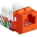 Black Box 25-PK Orange Unshielded CAT6 Keystone Jack, 110 Punchdown, TAA - 25 Pack - 1 x RJ-45 Keystone Female - Orange - TAA Compliant - FMT636-R3-25PAK - eCommerce Business Prime