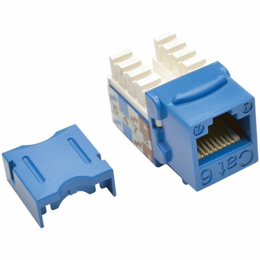 Tripp Lite Cat6 Cat5e 110 Style Punch Down Keystone Jack Blue 25-Pack TAA - 25 Pack - 1 x RJ-45 Network Female - Blue - TAA Compliant - N238-025-BL - eCommerce Business Prime