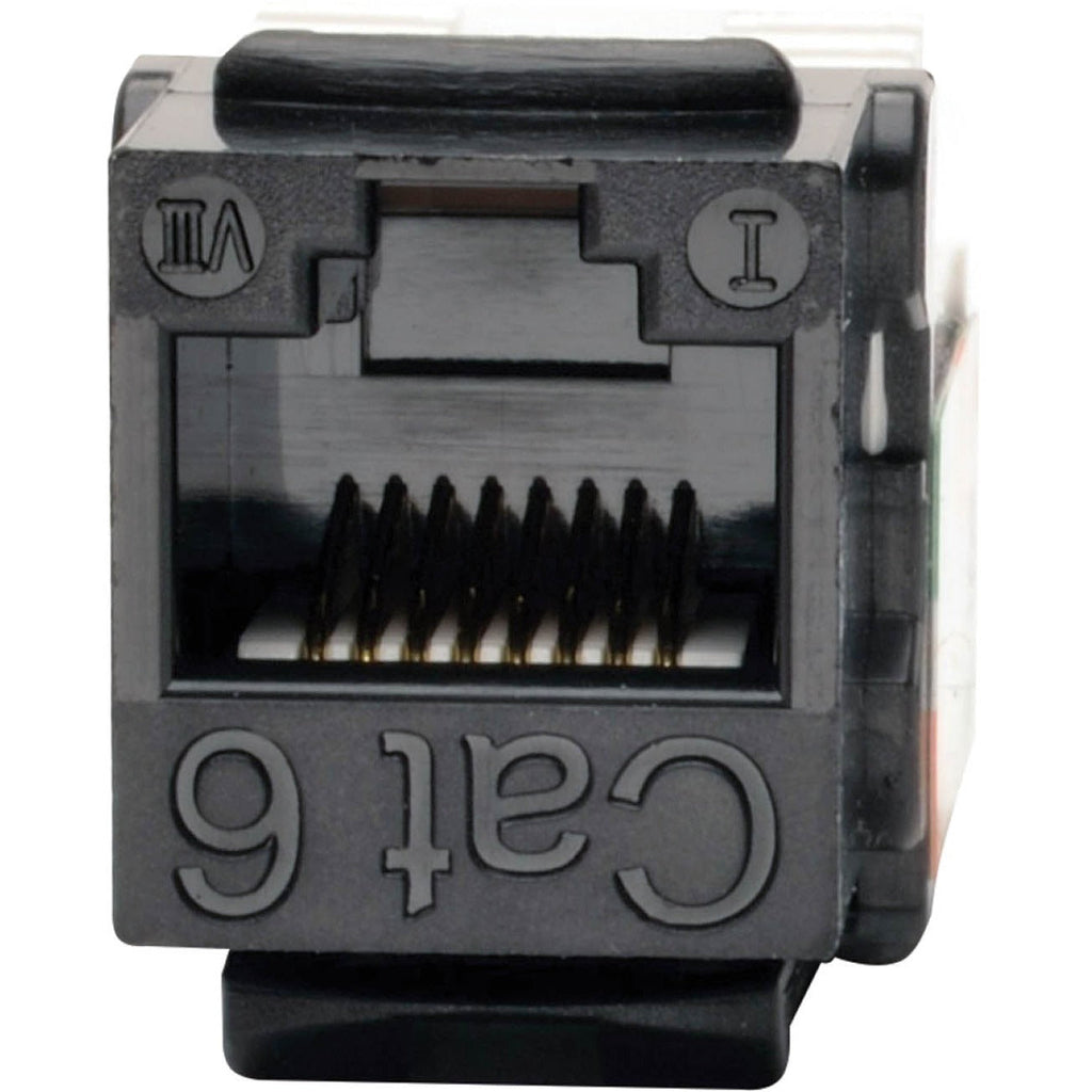 Tripp Lite Cat6 Cat5e 110 Style Punch Down Keystone Jack Black 10-Pack TAA - 10 Pack - 1 x RJ-45 Network Female - Black - TAA Compliant - N238-010-BK - eCommerce Business Prime