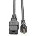 Tripp Lite 8ft Power Cord Adapter Cable 5-15P to C19 Heavy Duty 15A 14AWG 8' - For Server - 125 V AC15 A - Black - 8 ft Cord Length - P034-008 - eCommerce Business Prime