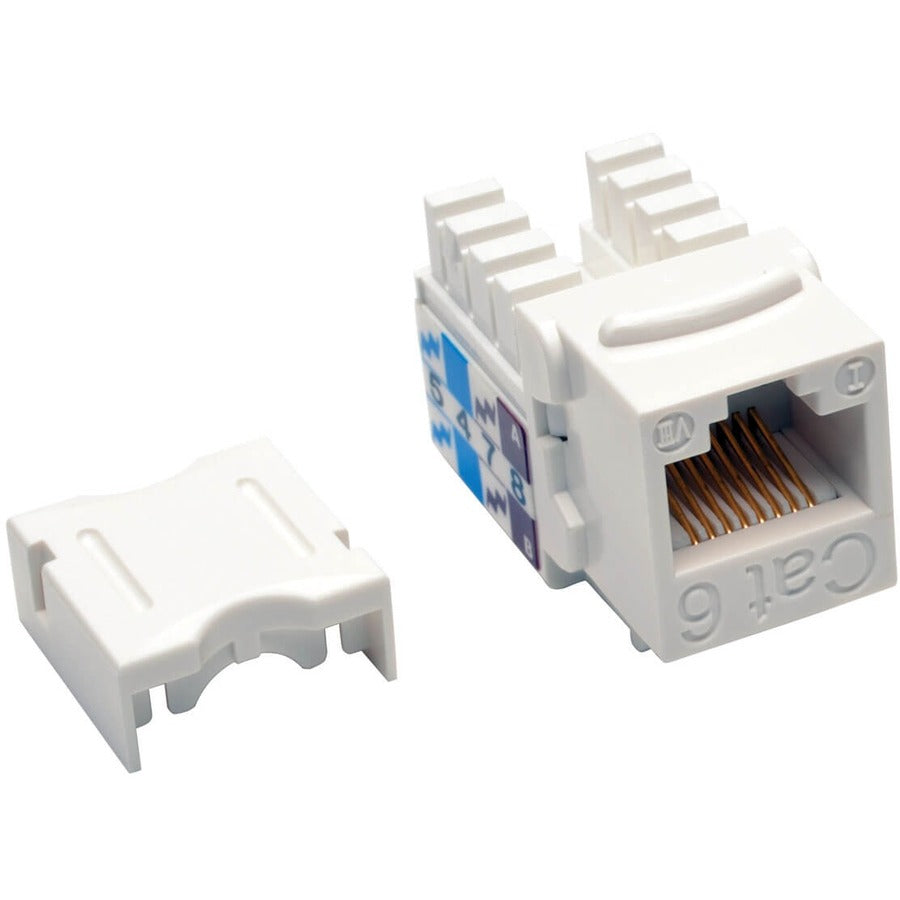 Tripp Lite Cat6 Cat5e 110 Style Punch Down Keystone Jack White 25-Pack TAA - 25 Pack - 1 x RJ-45 Network Female - White - TAA Compliant - N238-025-WH - eCommerce Business Prime