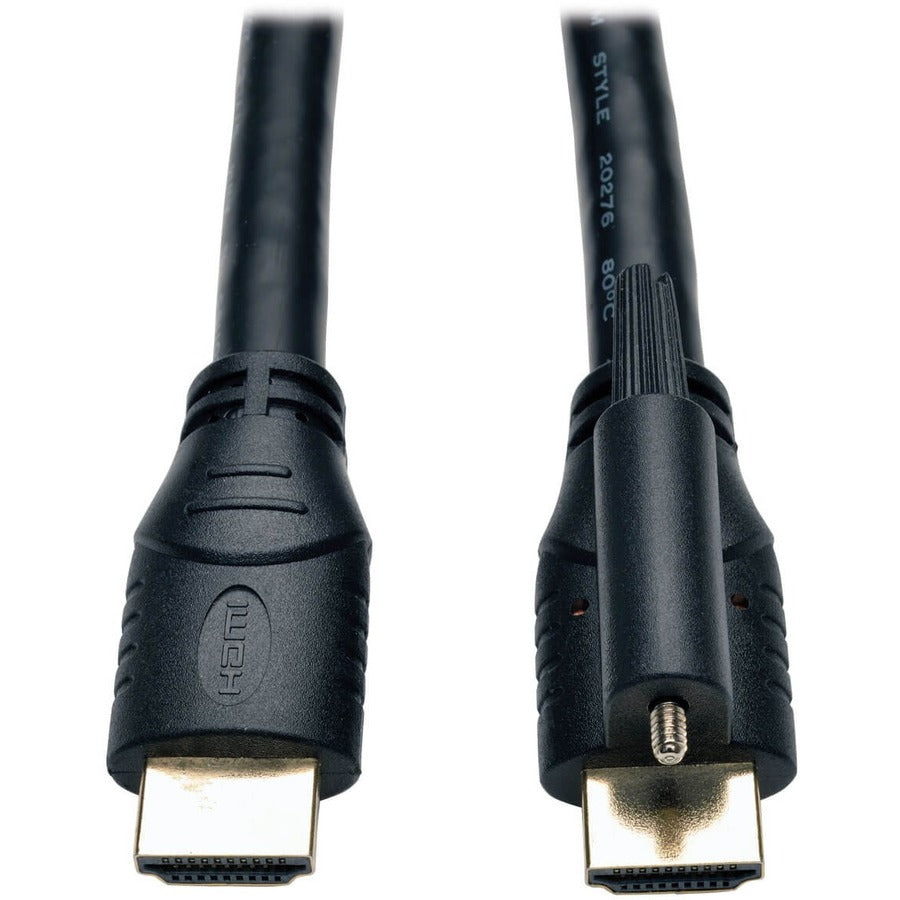 Tripp Lite 6ft High Speed HDMI Cable with Ethernet and Locking Connector Ultra HD 4K x 2K M/M 6' - HDMI for Audio/Video Device, TV, Monitor - 1.28 GB/s - 6 ft - 1 x HDMI Male Digital Audio/Video - 1 x - P569-006-LOCK - eCommerce Business Prime