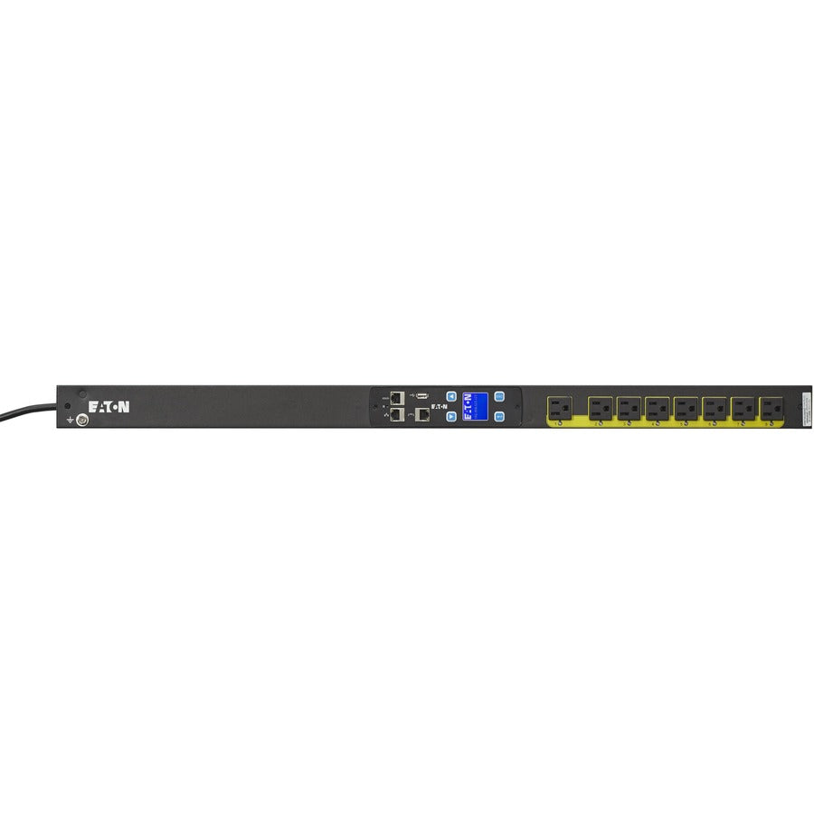 Eaton Managed Rack PDU 1.44 kW max 120V 12A 0U 8 Outlet Single-Phase PDU - Switched - NEMA 5-15P - 8 x NEMA 5-15R - 120 V AC - 1440 W - Network (RJ-45) - 21U - Vertical - Rack-mountable - EMA111-10 - eCommerce Business Prime