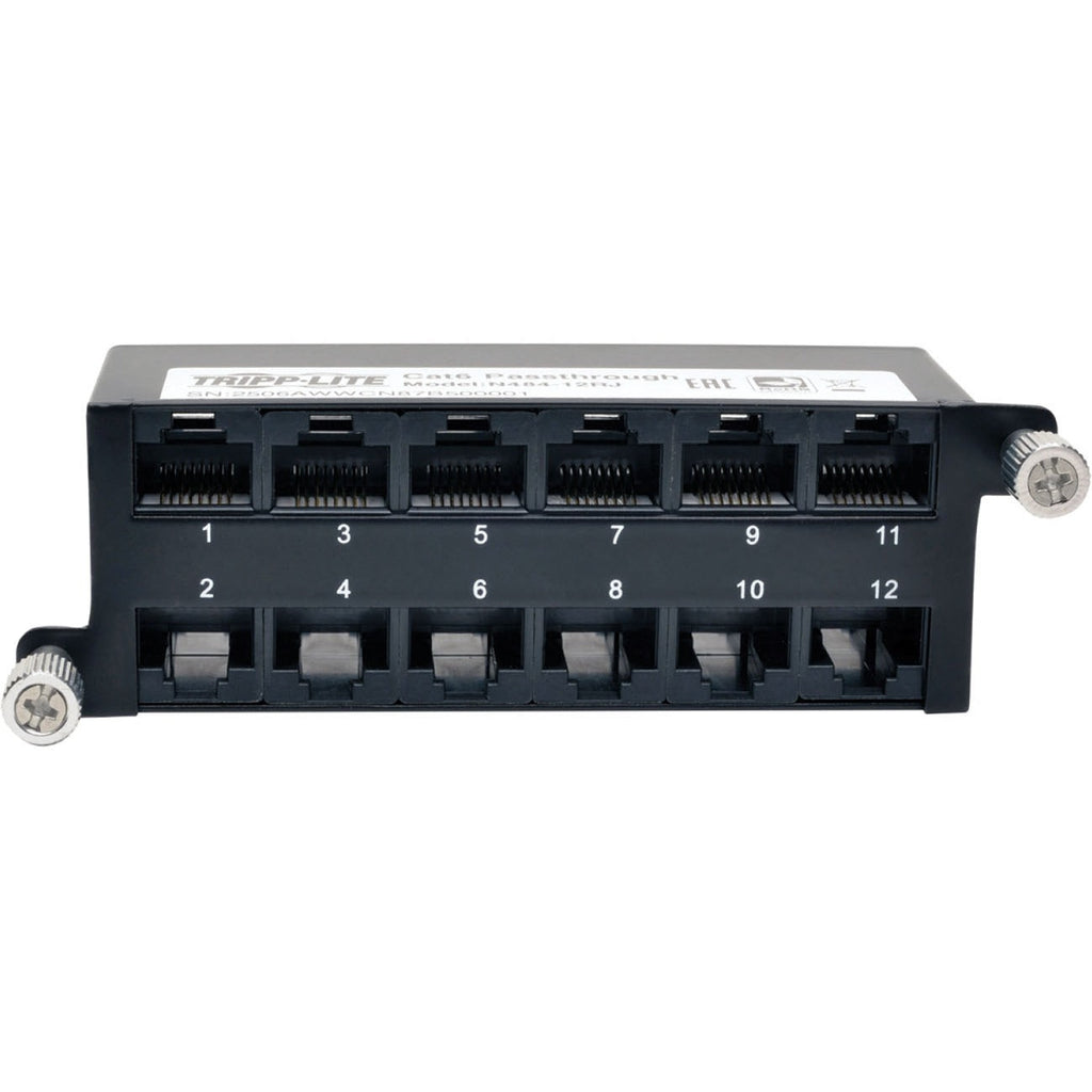 Tripp Lite High Density Cat6A Pass-Through Cassette 12 RJ45 - 24 x RJ-45 - N484-12RJ - eCommerce Business Prime
