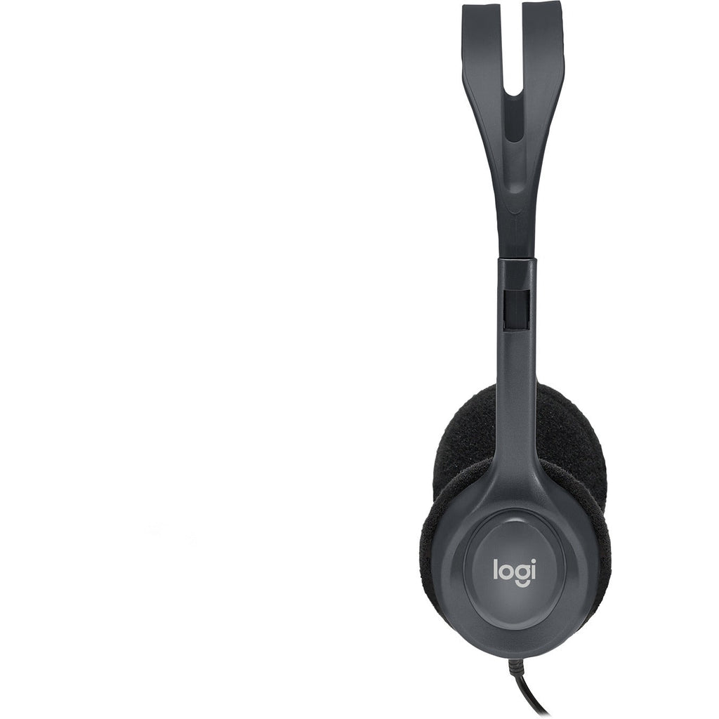 Logitech Stereo Headset H111 - Stereo - Mini-phone (3.5mm) - Wired - 32 Ohm - 20 Hz - 20 kHz - Over-the-head - Binaural - Supra-aural - 5.91 ft Cable - Noise Canceling - 981-000612 - eCommerce Business Prime