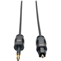 Tripp Lite 6ft Toslink to Mini Toslink Ultra Thin Digital SPDIF Audio Cable 6' 2M 2 Meter - Toslink for Audio Device, Home Theater System, DVD Player, CD Player, Satellite Receiver - 1 x Toslink Male  - A104-02M - eCommerce Business Prime