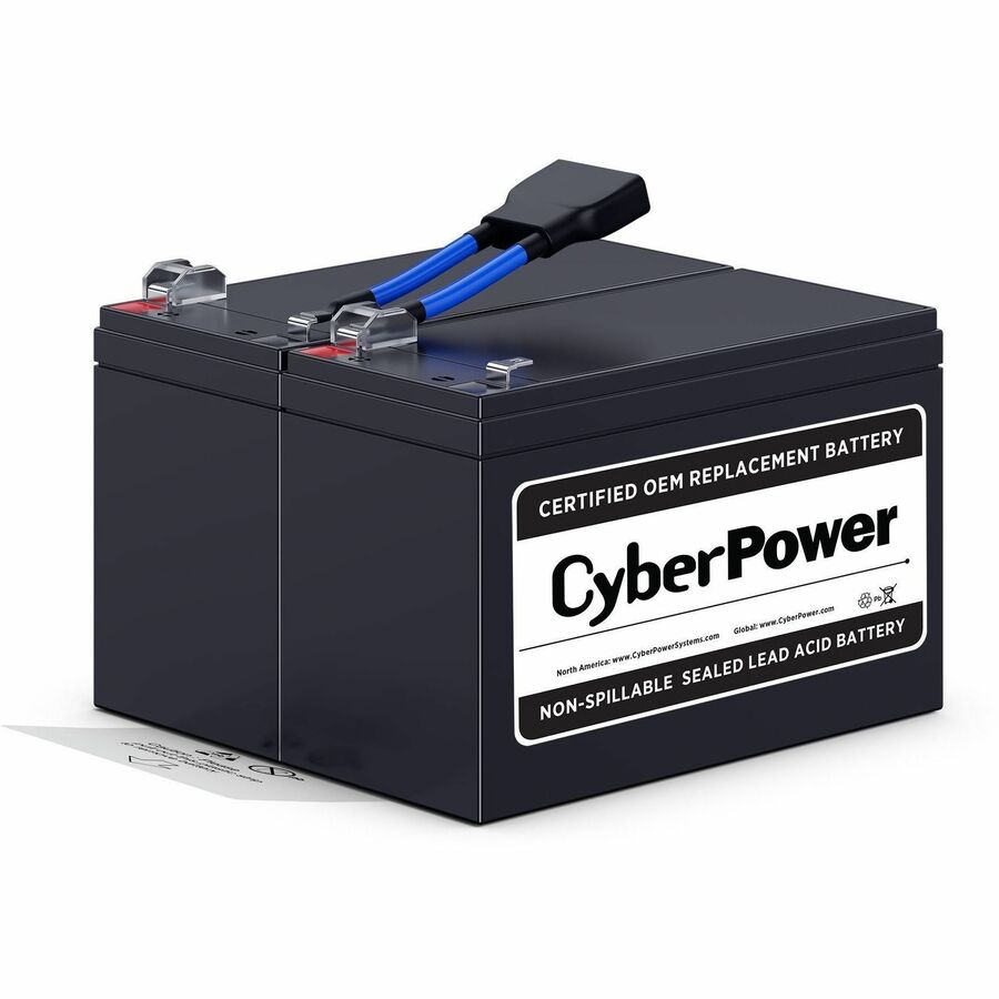 CyberPower RB1290X2B Replacement Battery Cartridge - 2 X 12 V / 9 Ah Sealed Lead-Acid Battery, 18MO Warranty - RB1290X2B - eCommerce Business Prime