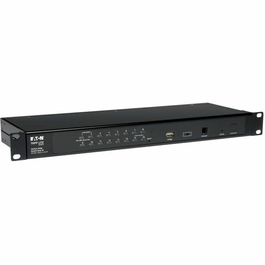 Tripp Lite 16-Port Rackmount KVM Switch w/ Built in IP and On Screen Display 1U - 16 Computer(s) - 1 Local User(s) - 1 Remote User(s) - 2048 x 1536 - 1 x Network (RJ-45) - 1 x USB - Rack-mountable - 1...  - B022-U16-IP