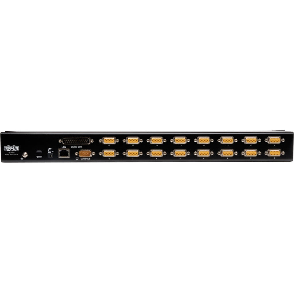 Tripp Lite 16-Port Rackmount KVM Switch w/ Built in IP and On Screen Display 1U - 16 Computer(s) - 1 Local User(s) - 1 Remote User(s) - 2048 x 1536 - 1 x Network (RJ-45) - 1 x USB - Rack-mountable - 1...  - B022-U16-IP