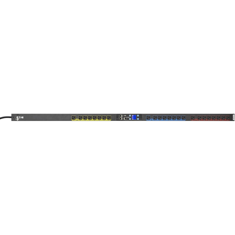 Eaton ePDU G3 Managed 36U-C IN: L21-20P 16A 3P OUT: 24x5-20R - Switched - NEMA L21-20P - 24 x NEMA 5-20R - 120 V AC, 230 V AC - 5760 W - Network (RJ-45) - 36U - Vertical - Rack-mountable - EMA334-10 - eCommerce Business Prime