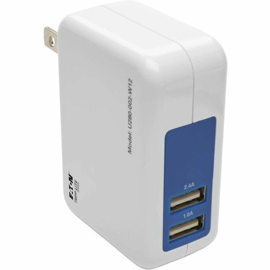Tripp Lite Dual Port Travel USB Wall Charger Direct Plug-In 5V / 3.4A /17W - 5 V DC Output Voltage - 2.40 A Output Current - U280-002-W12 - eCommerce Business Prime