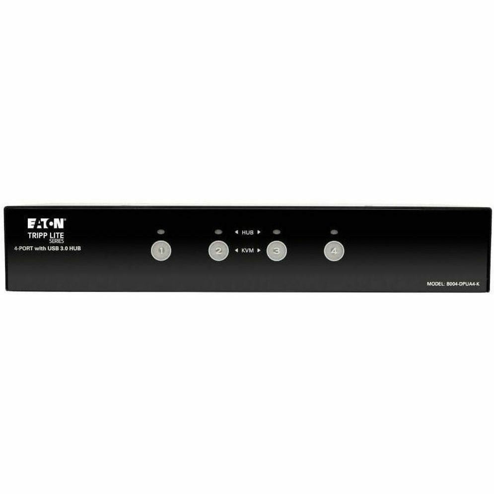 Tripp Lite 4-Port DisplayPort KVM Switch w/Audio, Cables and USB 3.0 SuperSpeed Hub - 4 Computer(s) - 1 Local User(s) - 2560 x 1600 - 8 x USB - 5 x DisplayPort - B004-DPUA4-K - eCommerce Business Prime
