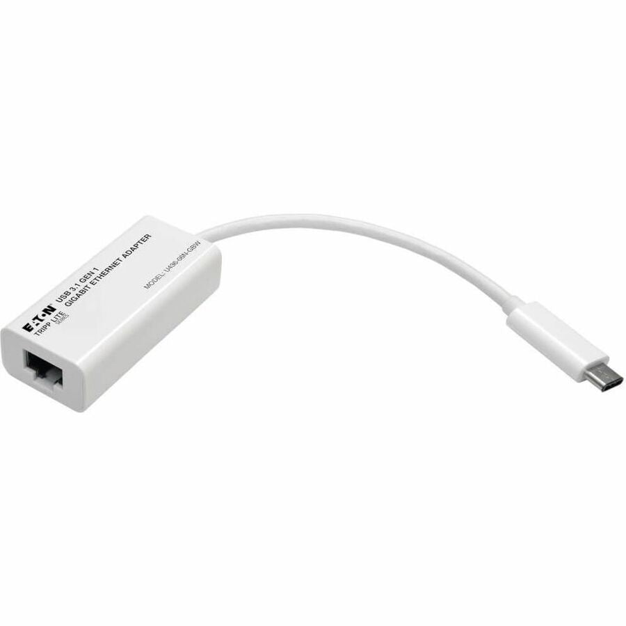 Tripp Lite USB-C to Gigabit Ethernet NIC Network Adapter 10/100/1000 Mbps White - USB 3.1 - 1 Port(s) - 1 - Twisted Pair - U436-06N-GBW - eCommerce Business Prime