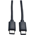 Tripp Lite 6ft USB 2.0 Cable Hi-Speed USB Type-C USB-C to USB-C M/M - USB for Smartphone, Tablet, Ultrabook, Chromebook - 60 MB/s - 6 ft - 1 x Type C Male USB - 1 x Type C Male USB - Nickel Plated, Go - U040-006-C - eCommerce Business Prime