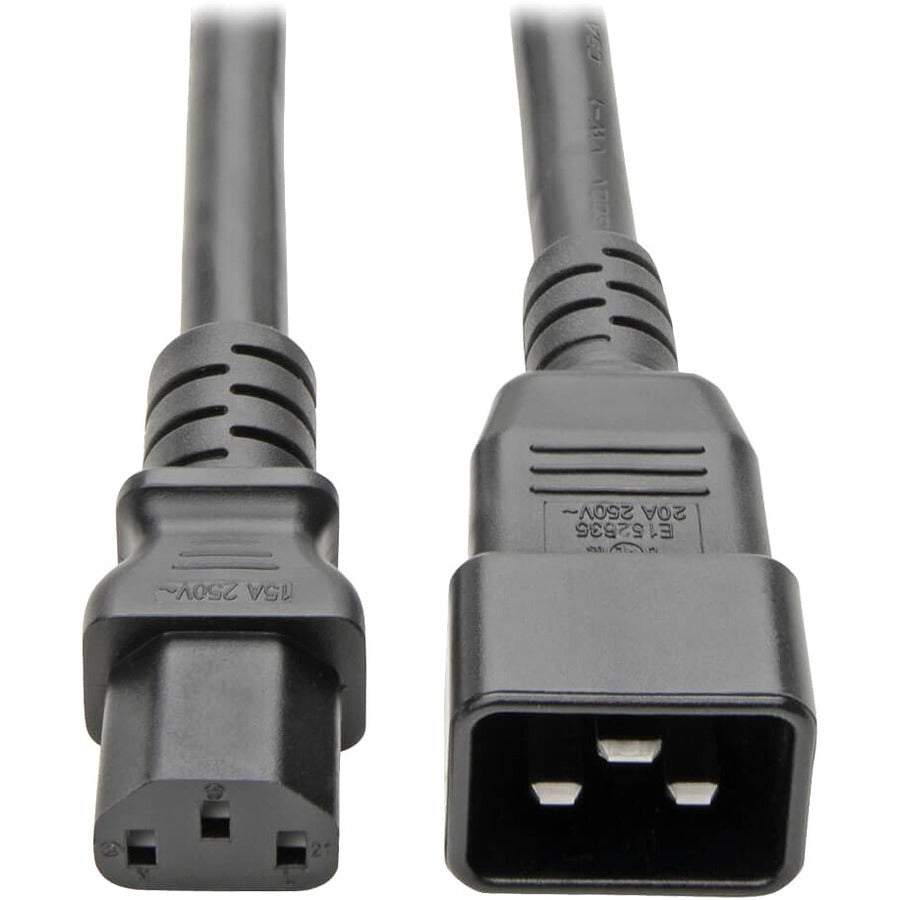 Tripp Lite Heavy Duty Power Extension Cord PDU 15A 14 AWG C13 to C20 3' 3ft - For PDU Computer, Server, UPS, Network Device - 120 V AC, 230 V AC Voltage Rating - 15 A Current Rating - Black" - P032-003 - eCommerce Business Prime