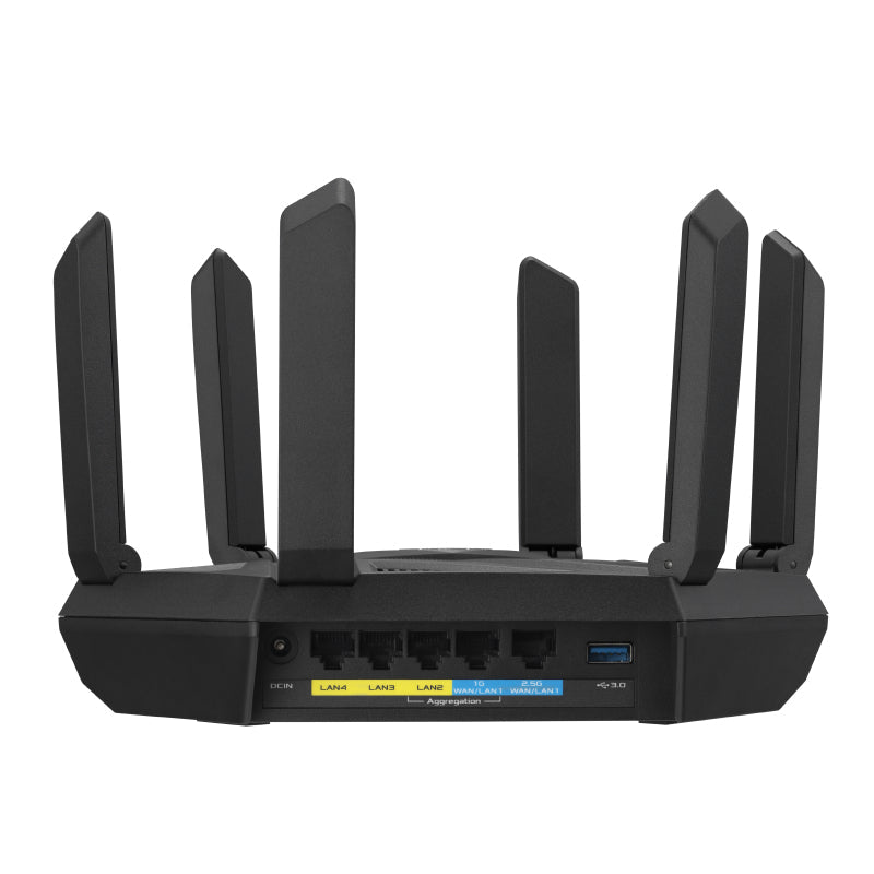 ASUS RT-AXE7800 wireless router Tri-band (2.4 GHz / 5 GHz / 6 GHz) Black - RT-AXE7800 - eCommerce Business Prime