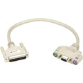 Black Box KVM Cable - 10 ft KVM Cable for KVM Switch, Keyboard/Mouse, Monitor, Microphone, Speaker - First End: 2 x 6-pin Mini-DIN (PS/2) - Female, 1 x 15-pin HD-15 - Female - EHN154A-0010 - eCommerce Business Prime