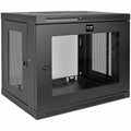 Tripp Lite 9U Wall Mount Rack Enclosure Server Cabinet w/ Acrylic Glass Front Door - For LAN Switch - 9U Rack Height x 19" Rack Width x 16.50" Rack Depth - Wall Mountable - Black - Plexiglass - 200 lb - SRW9UG - eCommerce Business Prime