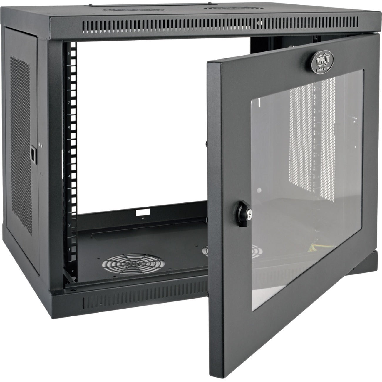 Tripp Lite 9U Wall Mount Rack Enclosure Server Cabinet w/ Acrylic Glass Front Door - For LAN Switch - 9U Rack Height x 19" Rack Width x 16.50" Rack Depth - Wall Mountable - Black - Plexiglass - 200 lb - SRW9UG - eCommerce Business Prime