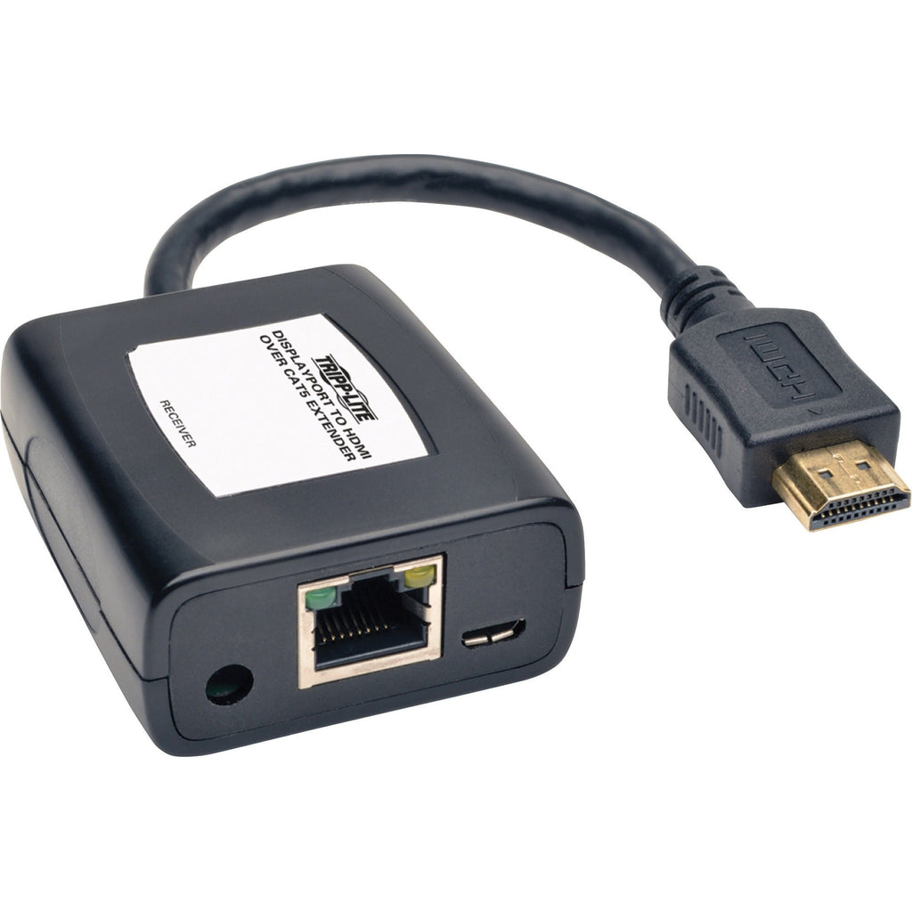 Tripp Lite Display Port to HDMI Over Cat5/6 Video Extender Transmittor & Receiver - 1 Input Device - 1 Output Device - 150 ft Range - 2 x Network (RJ-45) - 2 x USB - 1 x HDMI Out - DisplayPort - Full  - B150-1A1-HDMI - eCommerce Business Prime