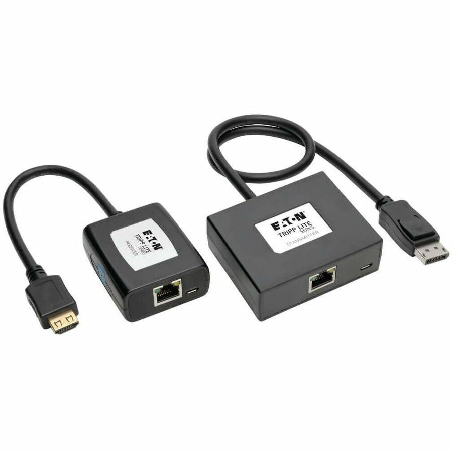 Tripp Lite Display Port to HDMI Over Cat5/6 Video Extender Transmittor & Receiver - 1 Input Device - 1 Output Device - 150 ft Range - 2 x Network (RJ-45) - 2 x USB - 1 x HDMI Out - DisplayPort - Full  - B150-1A1-HDMI - eCommerce Business Prime