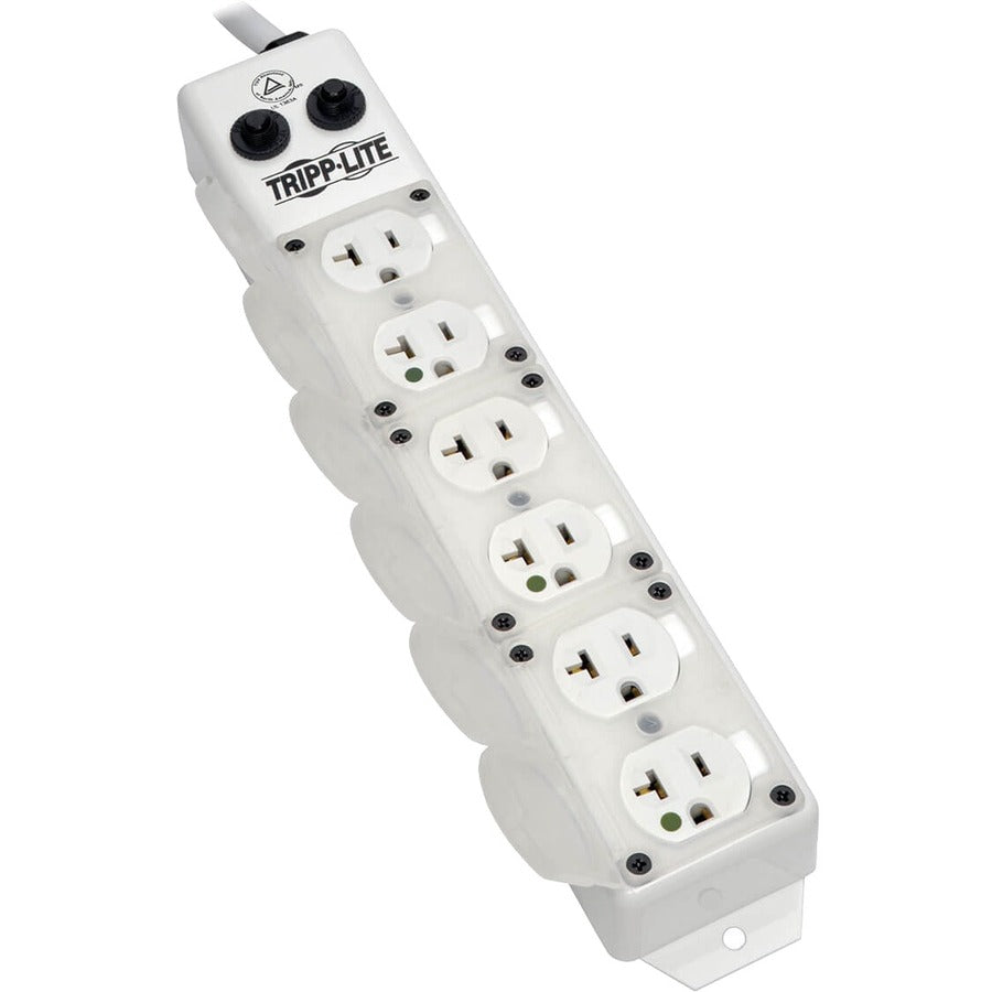 Tripp Lite Safe-IT Power Strip Hospital Medical Grade Antimicrobial UL 1363A 6 Outlet 25' cord - NEMA 5-20P - 6 x NEMA 5-20R - 25 ft Cord - PS625HG20AOEM - eCommerce Business Prime