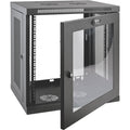 Tripp Lite 12U Wall Mount Rack Enclosure Server Cabinet w/ Glass Front Door - For Server - 12U Rack Height x 19" Rack Width x 16.50" Rack Depth - Wall Mountable - Black Powder Coat - Steel - 200 lb Ma - SRW12UG - eCommerce Business Prime