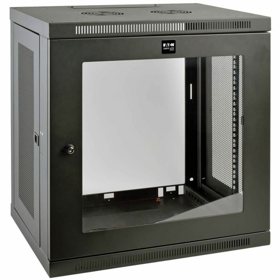 Tripp Lite 12U Wall Mount Rack Enclosure Server Cabinet w/ Glass Front Door - For Server - 12U Rack Height x 19" Rack Width x 16.50" Rack Depth - Wall Mountable - Black Powder Coat - Steel - 200 lb Ma - SRW12UG - eCommerce Business Prime