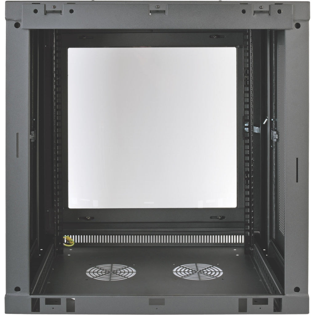 Tripp Lite 12U Wall Mount Rack Enclosure Server Cabinet w/ Glass Front Door - For Server - 12U Rack Height x 19" Rack Width x 16.50" Rack Depth - Wall Mountable - Black Powder Coat - Steel - 200 lb Ma - SRW12UG - eCommerce Business Prime