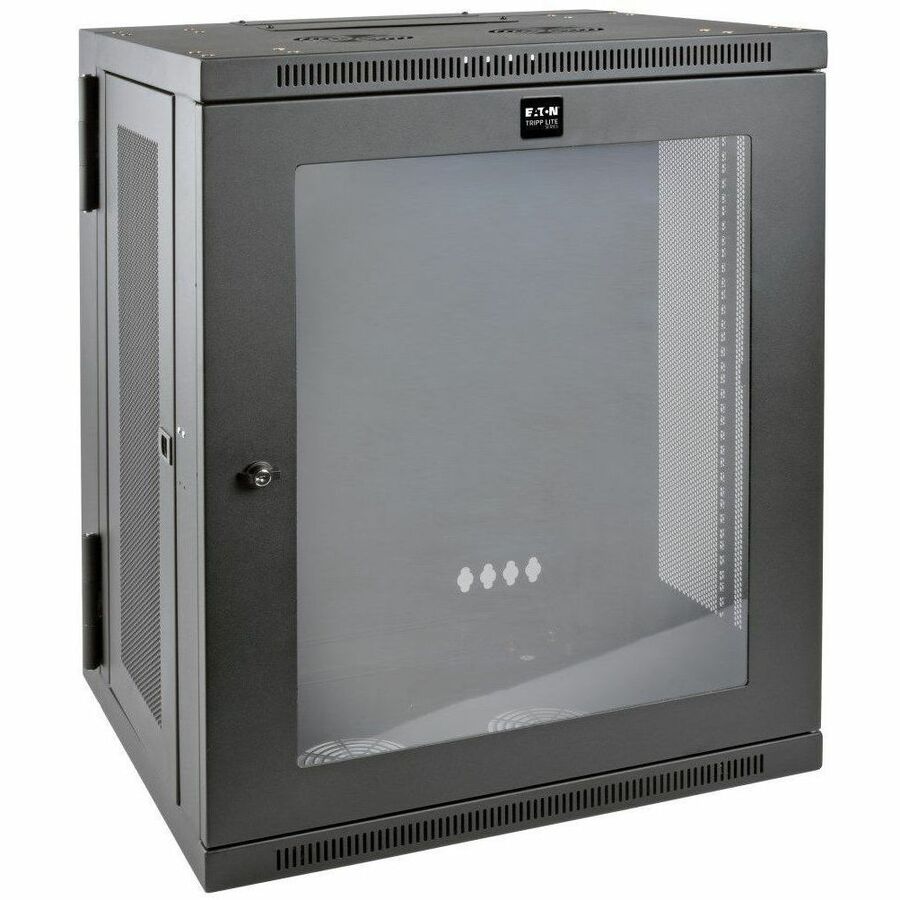 Tripp Lite 15U Wall Mount Rack Enclosure Server Cabinet w Hinged Acrylic Window - For LAN Switch, Patch Panel - 15U Rack Height x 19" Rack Width x 10.42" Rack Depth - Wall Mountable - Black Powder Coa - SRW15USG - eCommerce Business Prime