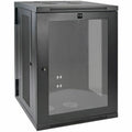 Tripp Lite 18U Wall Mount Rack Enclosure Server Cabinet w Hinged Acrylic Window - For LAN Switch, Patch Panel - 18U Rack Height x 19" Rack Width x 10.42" Rack Depth - Wall Mountable - Black Powder Coa - SRW18USG - eCommerce Business Prime